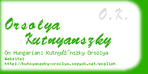 orsolya kutnyanszky business card